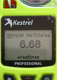 絶対湿度,HUM RATIO,ケストレル5200,風速計,インフルエンザ